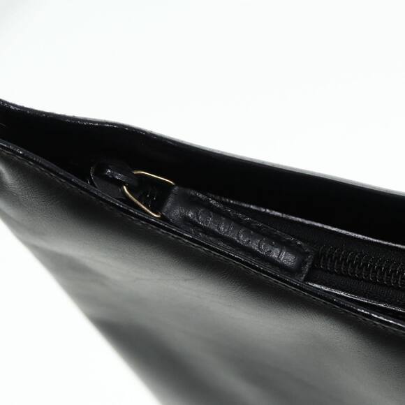 GUCCI Bamboo Shoulder Bag Leather Black Gold 001 001 - Picture 9 of 16